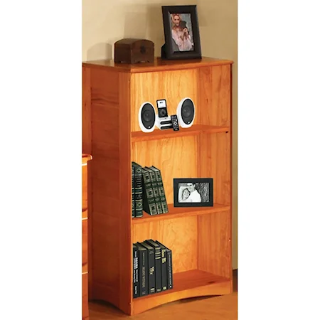 42" Casual Honey Bookcase with 3 Shelves